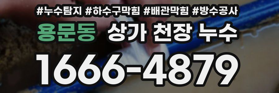 용문동 상가 천장 누수