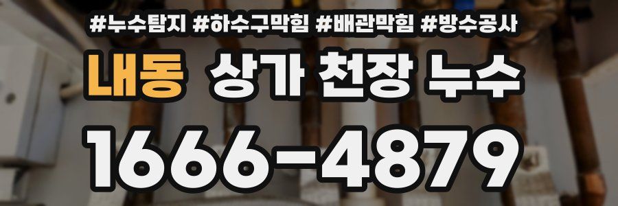 내동 상가 천장 누수