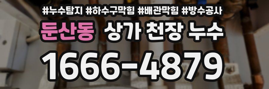 둔산동 상가 천장 누수