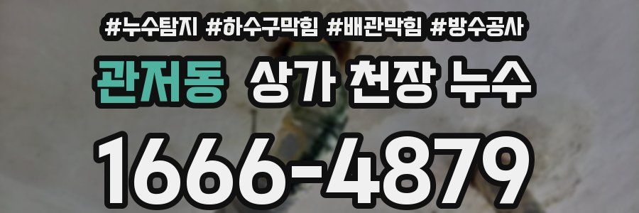 관저동 상가 천장 누수