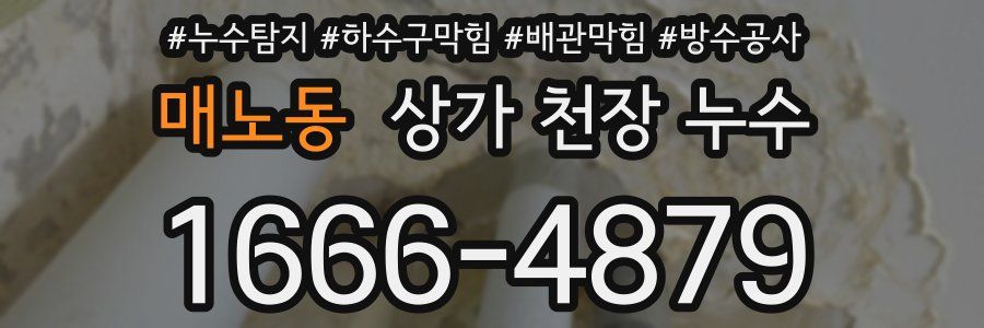매노동 상가 천장 누수