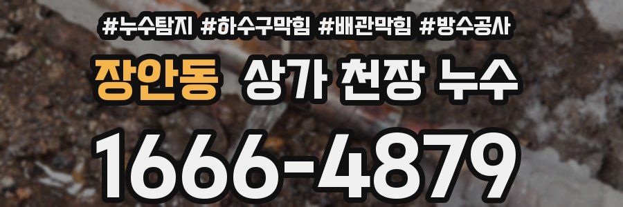 장안동 상가 천장 누수