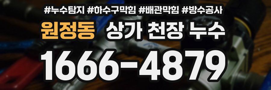원정동 상가 천장 누수