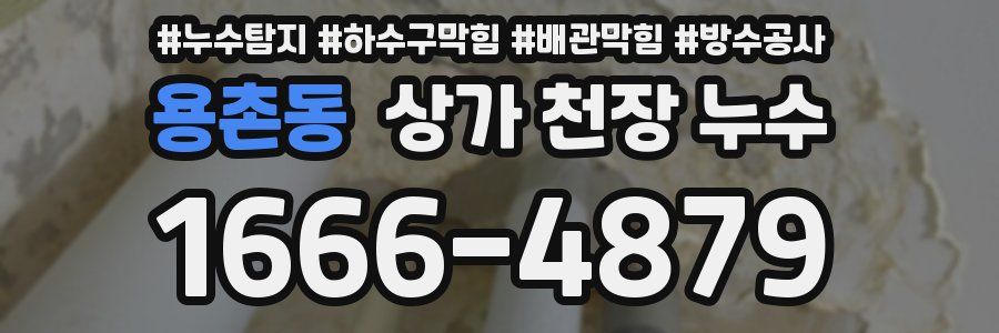 용촌동 상가 천장 누수