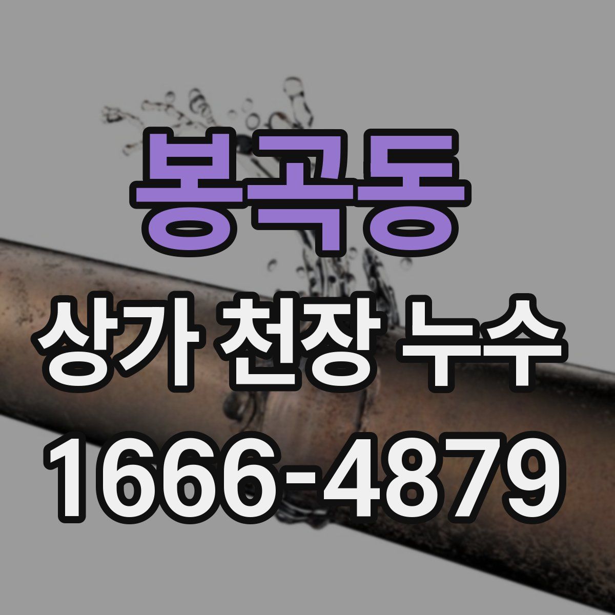 봉곡동 상가 천장 누수