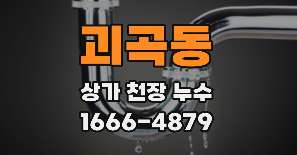 괴곡동 상가 천장 누수