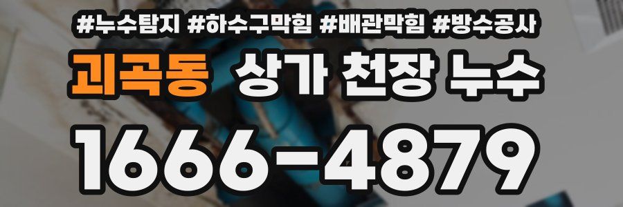 괴곡동 상가 천장 누수