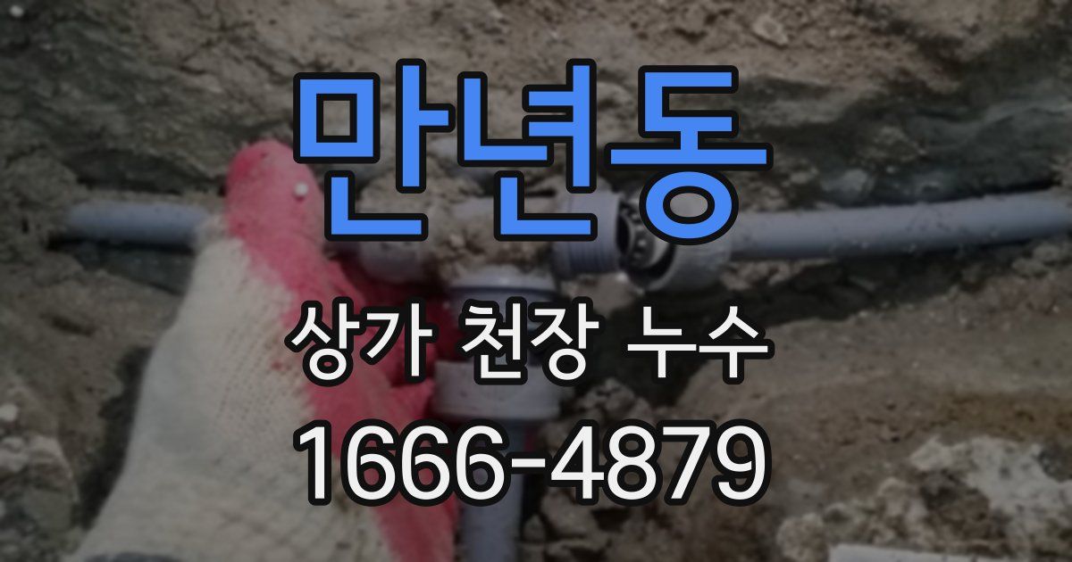 만년동 상가 천장 누수