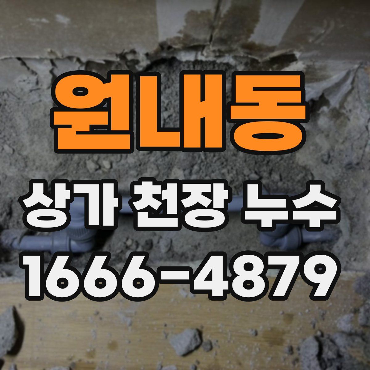 원내동 상가 천장 누수