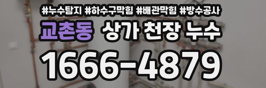 교촌동 상가 천장 누수