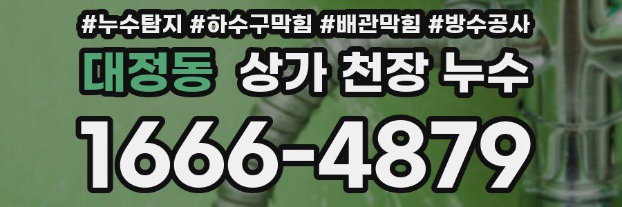 대정동 상가 천장 누수