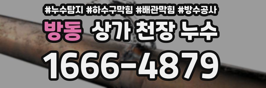 방동 상가 천장 누수