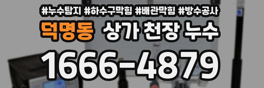 덕명동 상가 천장 누수