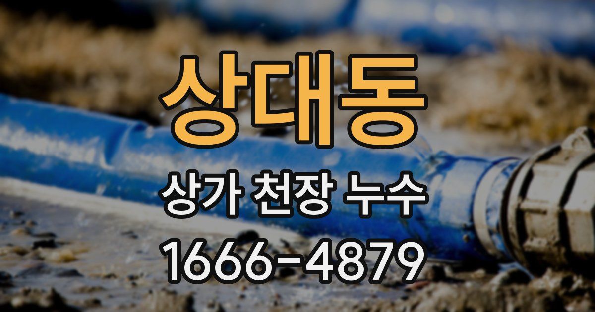 상대동 상가 천장 누수