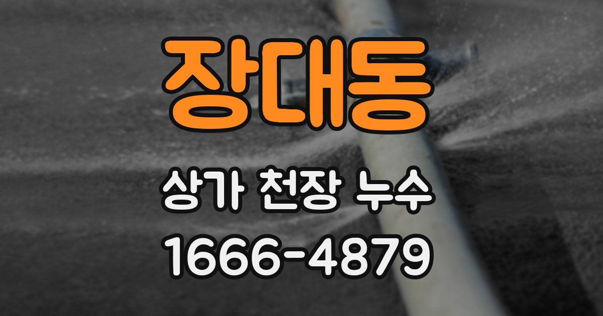 장대동 상가 천장 누수