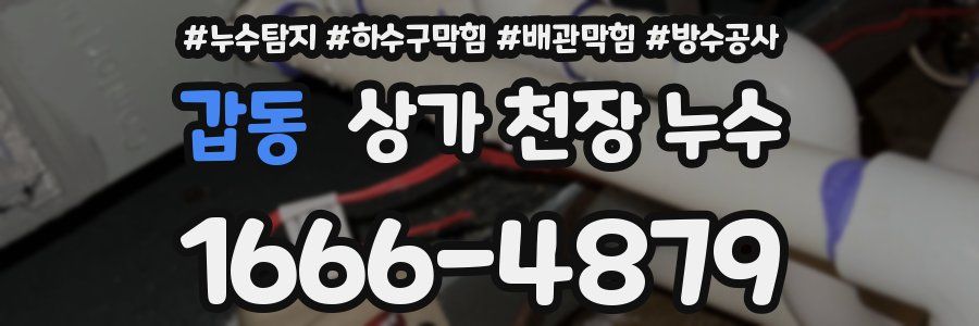 갑동 상가 천장 누수