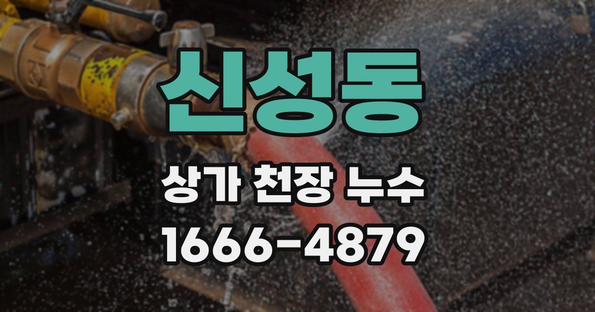 신성동 상가 천장 누수