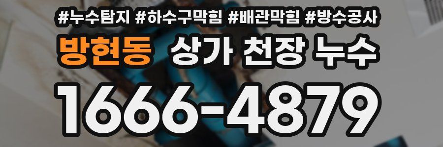 방현동 상가 천장 누수