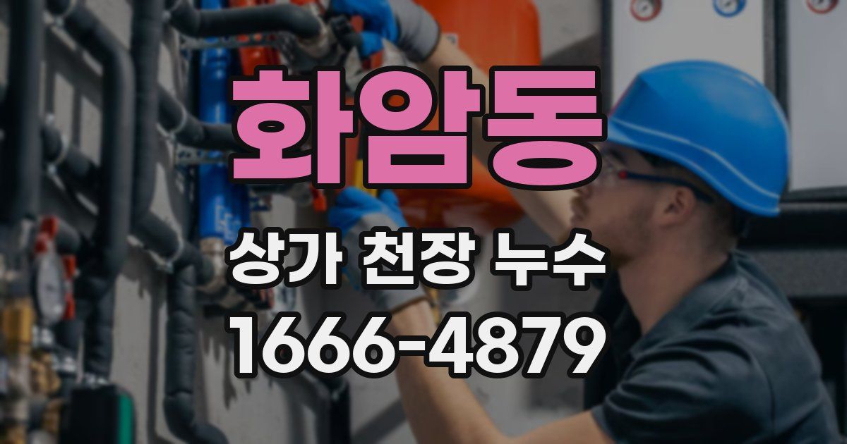 화암동 상가 천장 누수