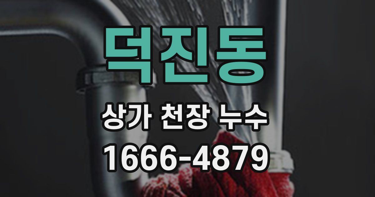 덕진동 상가 천장 누수