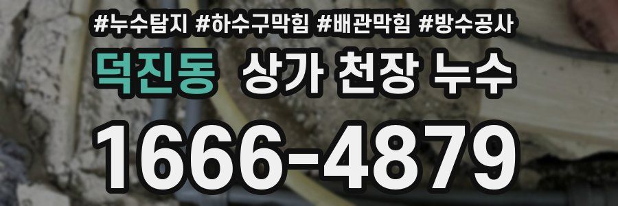 덕진동 상가 천장 누수
