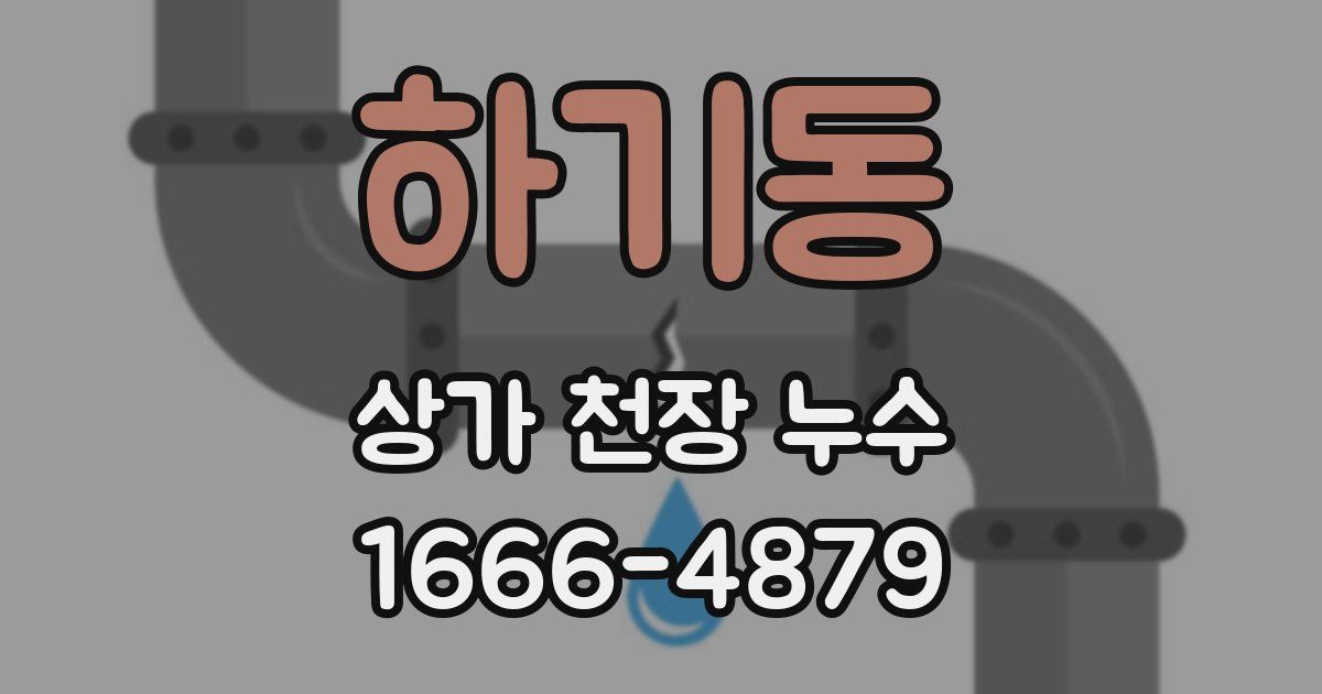 하기동 상가 천장 누수