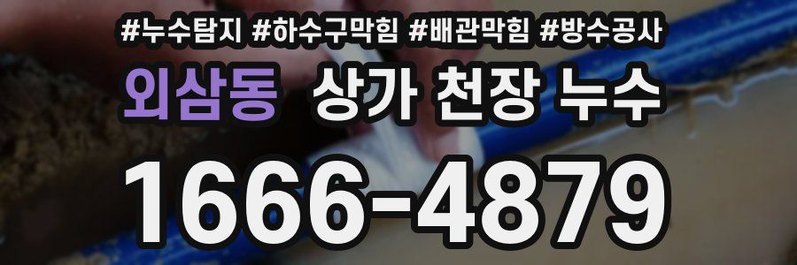 외삼동 상가 천장 누수