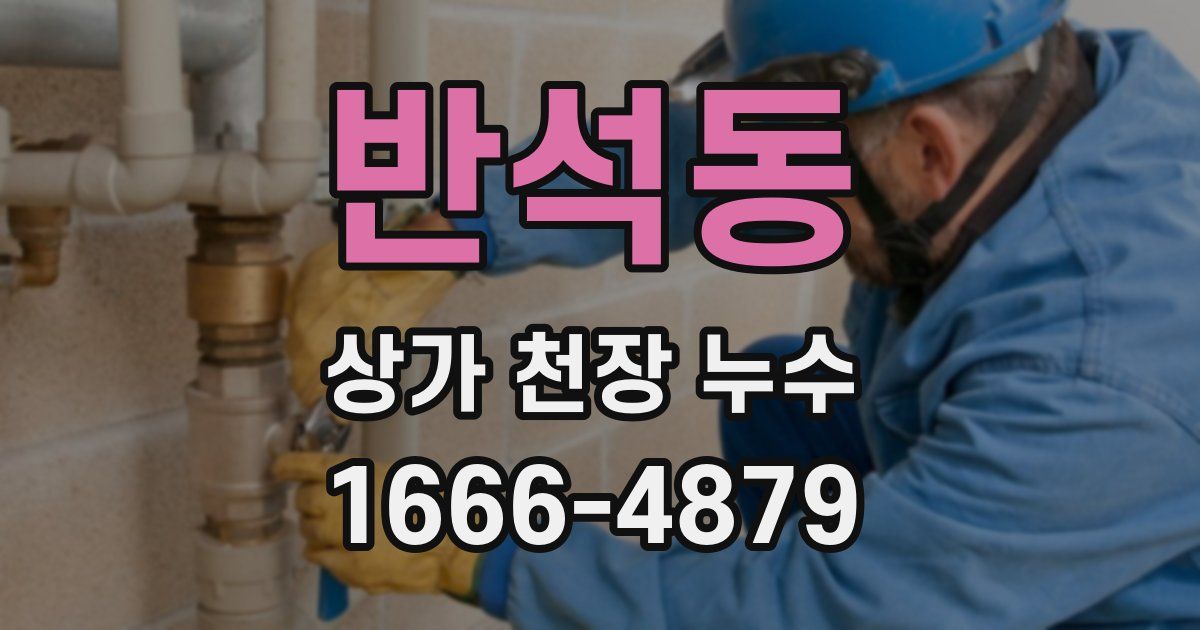 반석동 상가 천장 누수