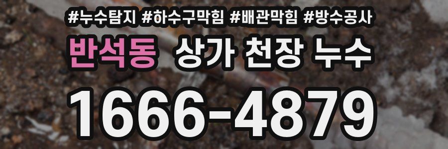 반석동 상가 천장 누수