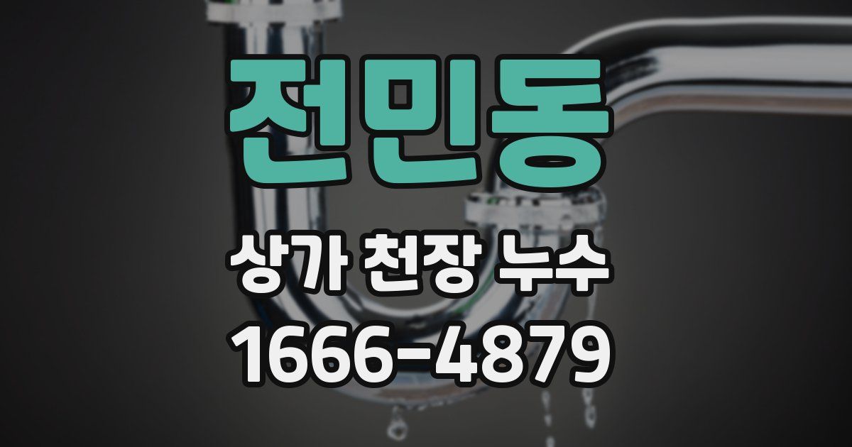 전민동 상가 천장 누수