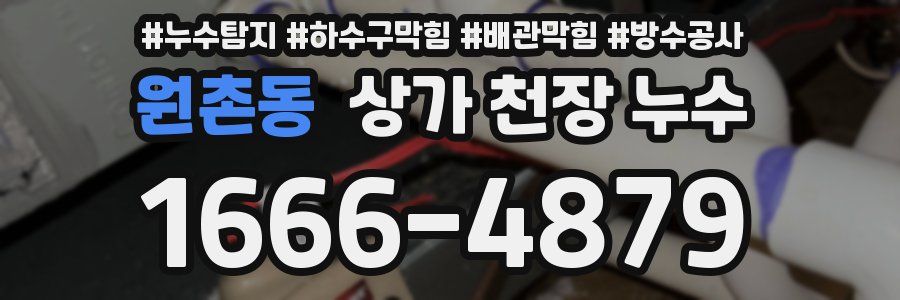 원촌동 상가 천장 누수