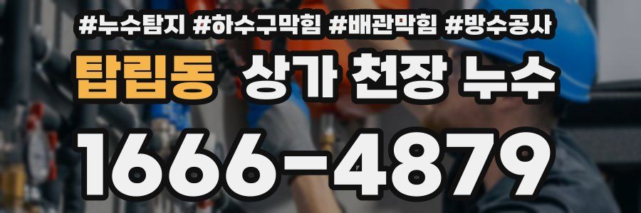 탑립동 상가 천장 누수