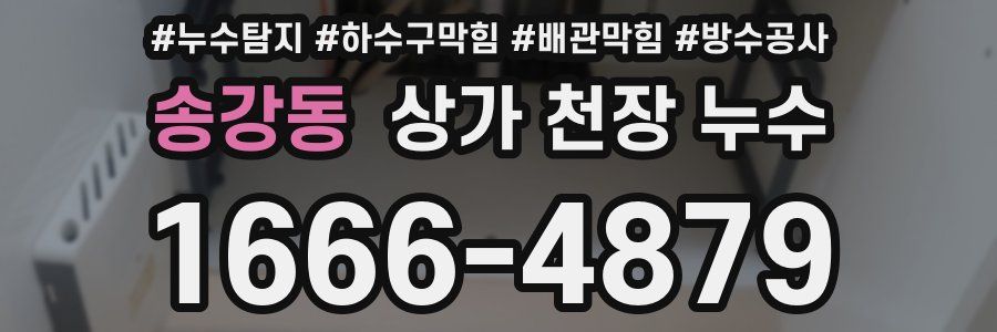 송강동 상가 천장 누수