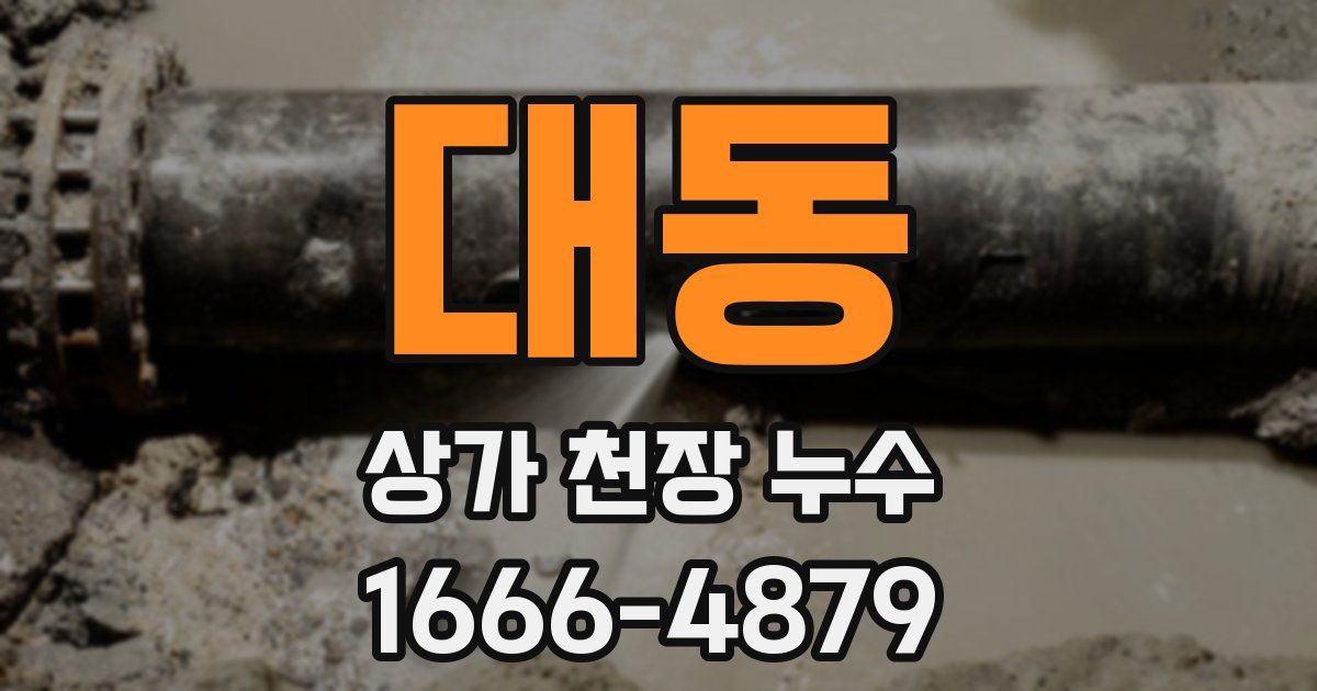 대동 상가 천장 누수