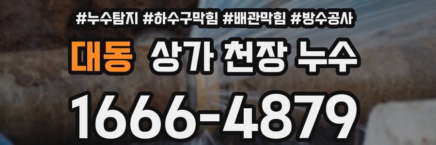 대동 상가 천장 누수