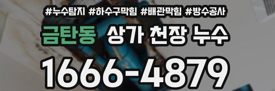 금탄동 상가 천장 누수