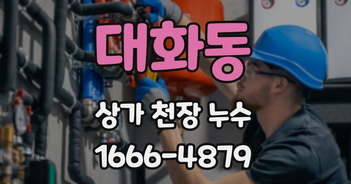 대화동 상가 천장 누수