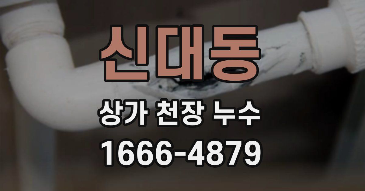 신대동 상가 천장 누수