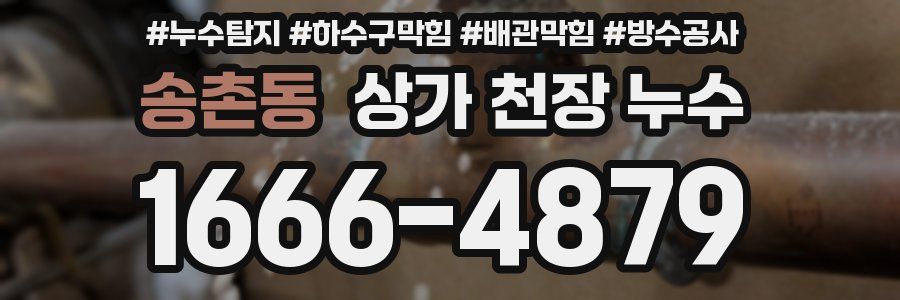 송촌동 상가 천장 누수