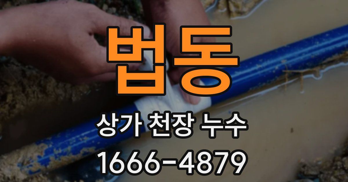 법동 상가 천장 누수