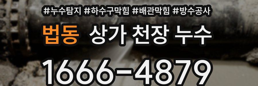 법동 상가 천장 누수