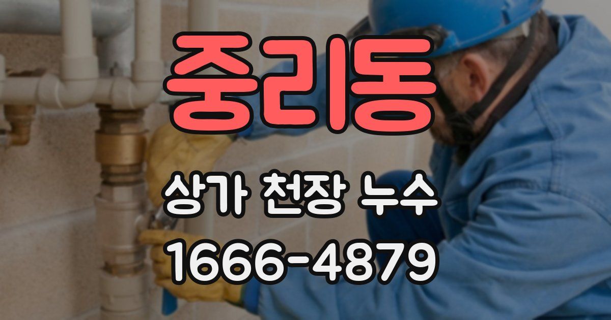 중리동 상가 천장 누수