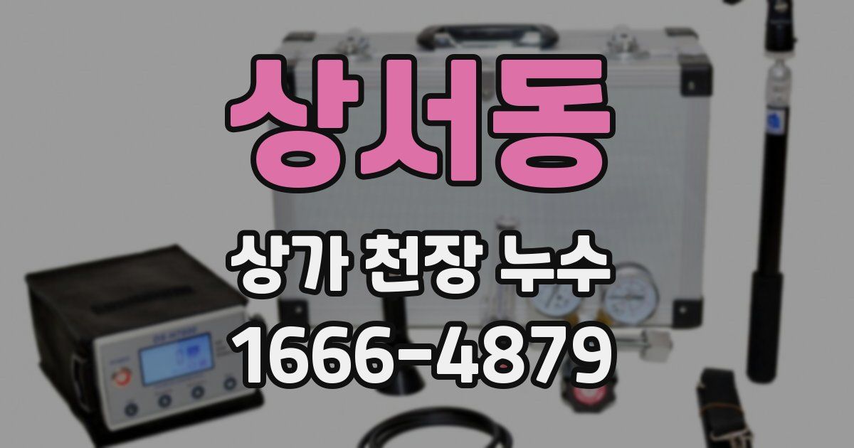 상서동 상가 천장 누수