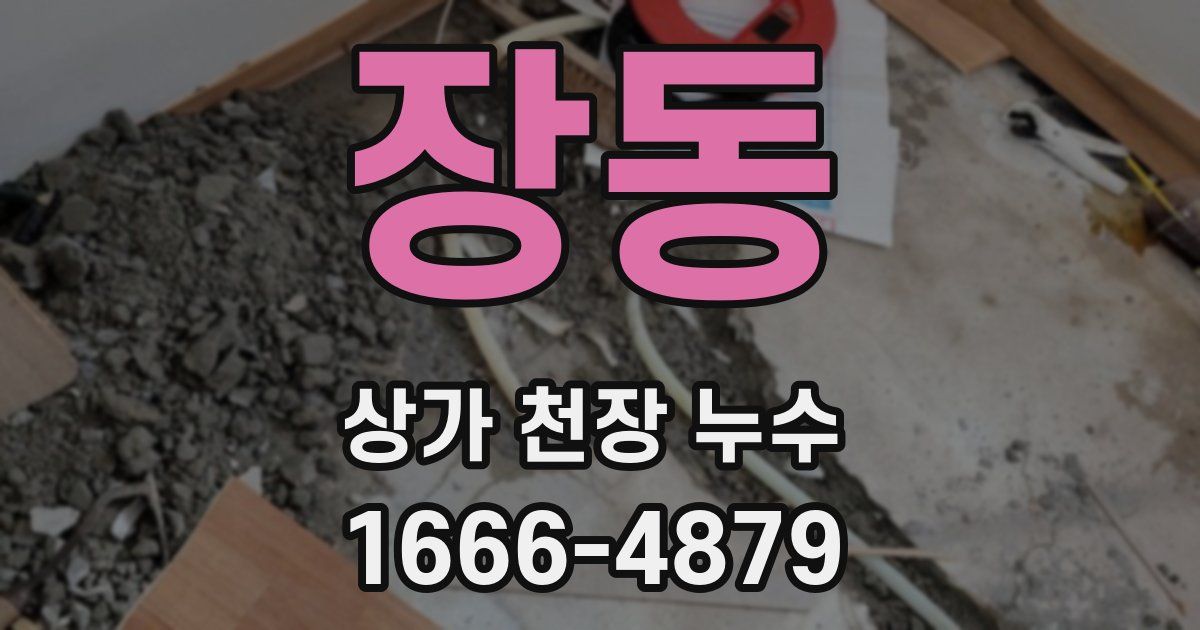 장동 상가 천장 누수