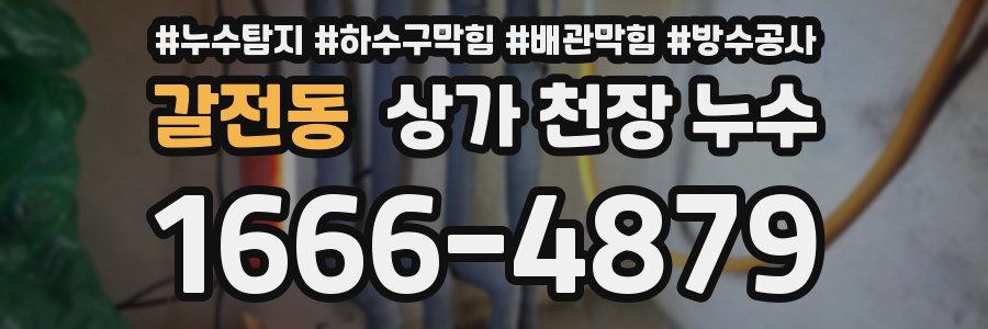 갈전동 상가 천장 누수