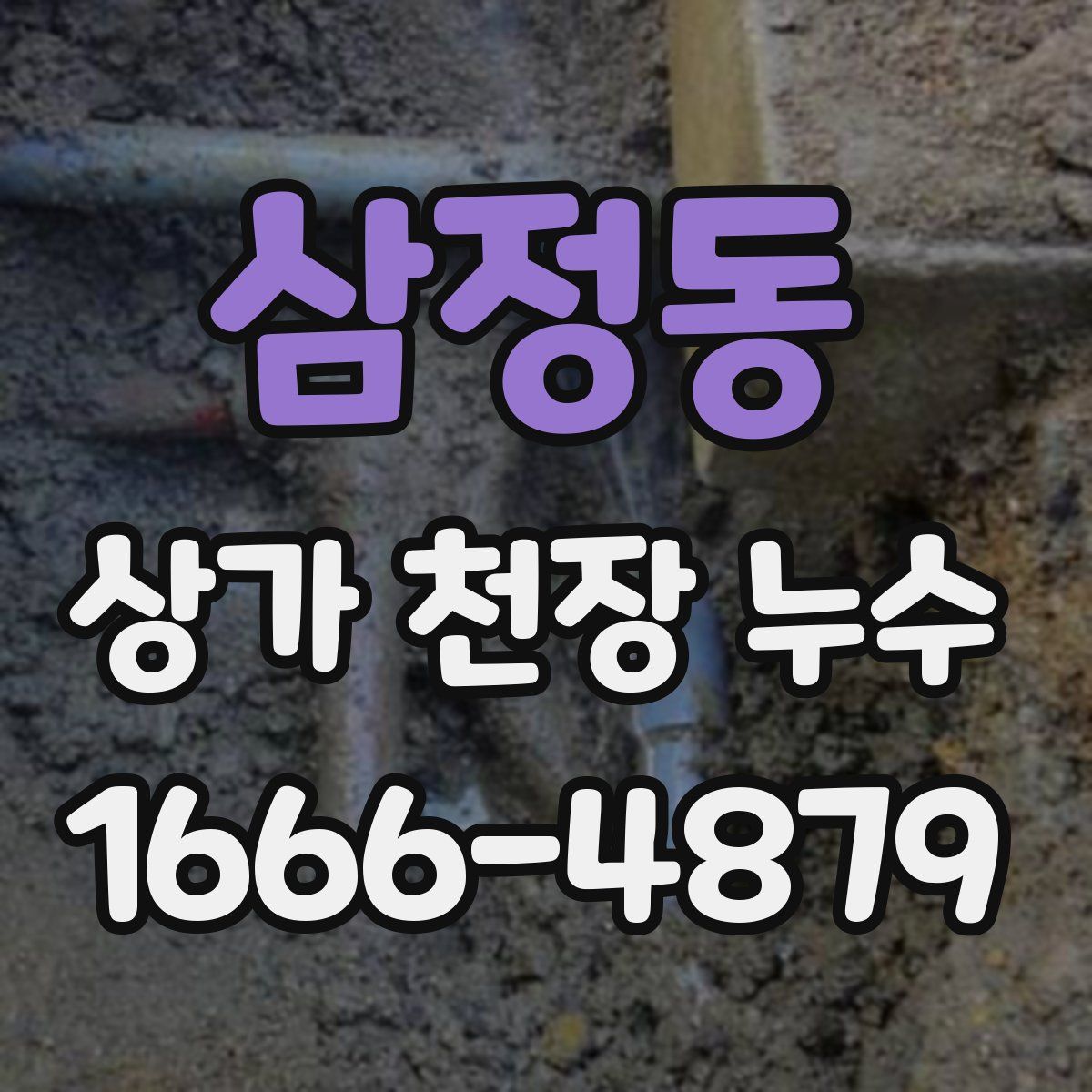삼정동 상가 천장 누수