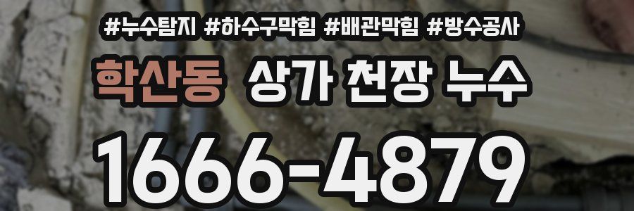 학산동 상가 천장 누수