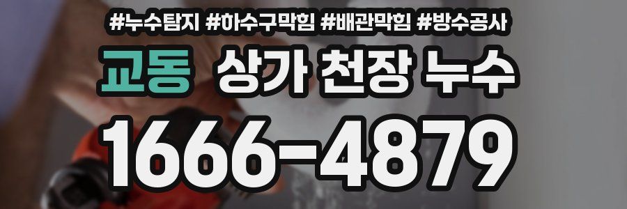 교동 상가 천장 누수