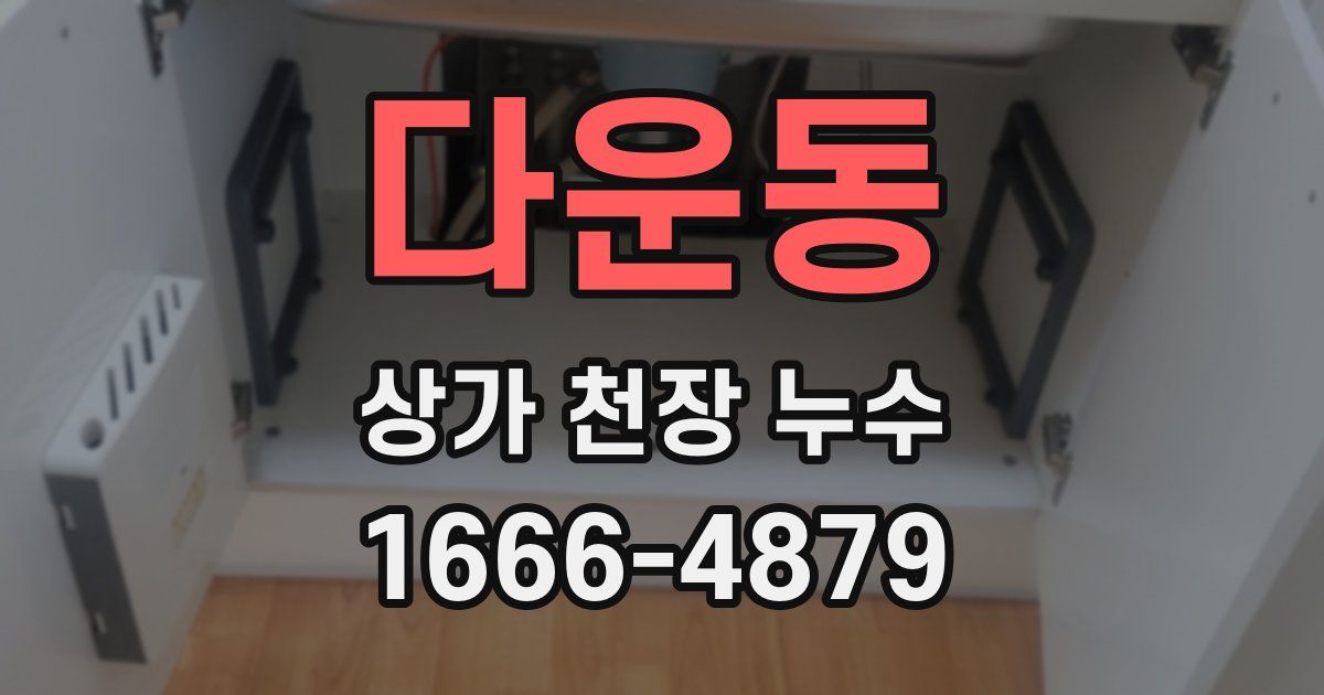 다운동 상가 천장 누수