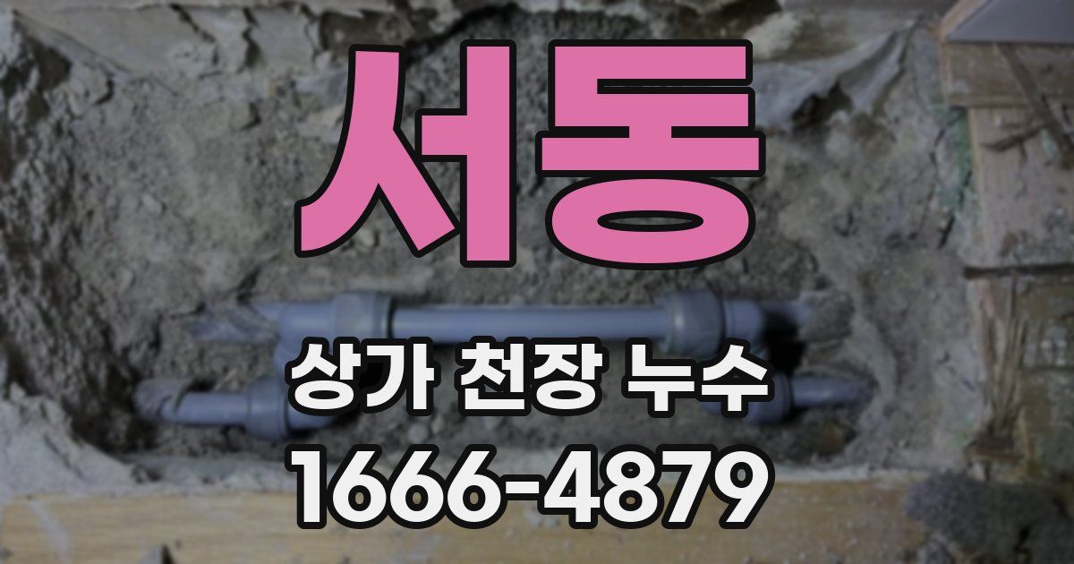 서동 상가 천장 누수